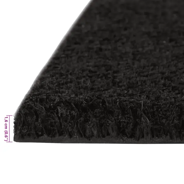 Kookoskiust uksematid libisemiskindla PVC-alusega, must, 40 x 60 cm, 5 tk – 5
