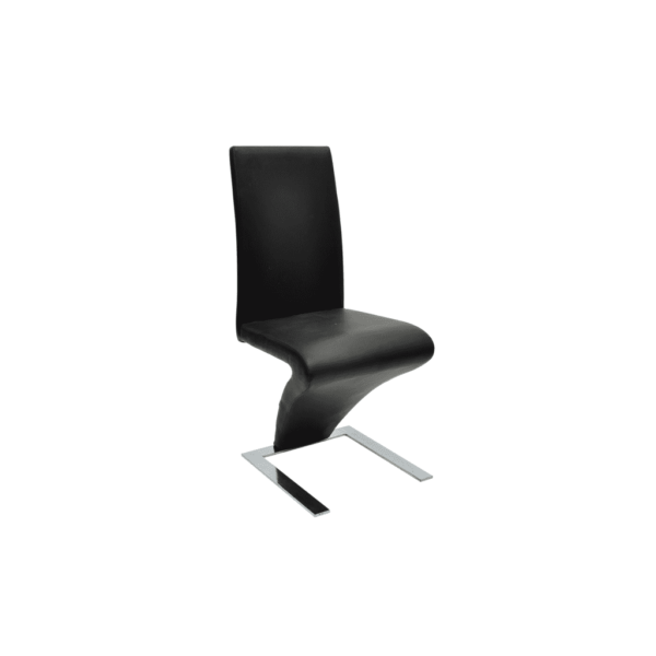 Ergonoomilised söögitoolid, must kunstnahk, kroomitud jalad, 2 tk – 3