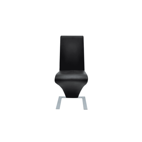 Mustast kunstnahast söögitoolid kroomitud jalgadel, 6 tk, must, 58 x 44 x 99 cm – 3