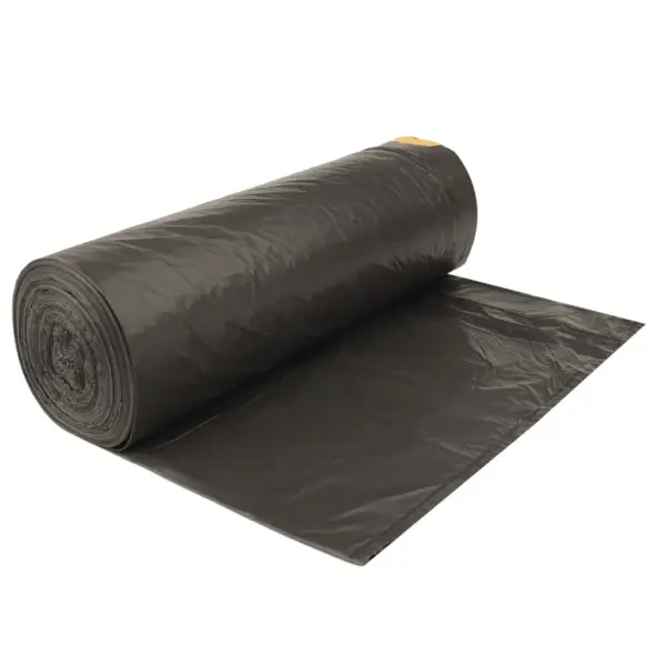Pingutusnööridega prügikotid, mustad, 120 l, 250 tk - 5