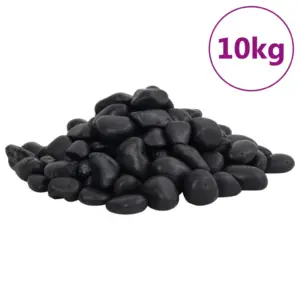 Mustad poleeritud veerkivid akvaariumile ja dekoreerimiseks, 2–5 cm, 10 kg pakk