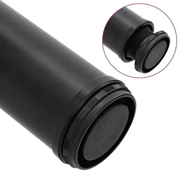 Reguleeritava kõrgusega mustad lauajalad, 4 tk, 60 x 870 mm – 4