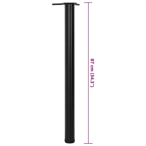 Reguleeritava kõrgusega mustad lauajalad, 4 tk, 60 x 870 mm – 7