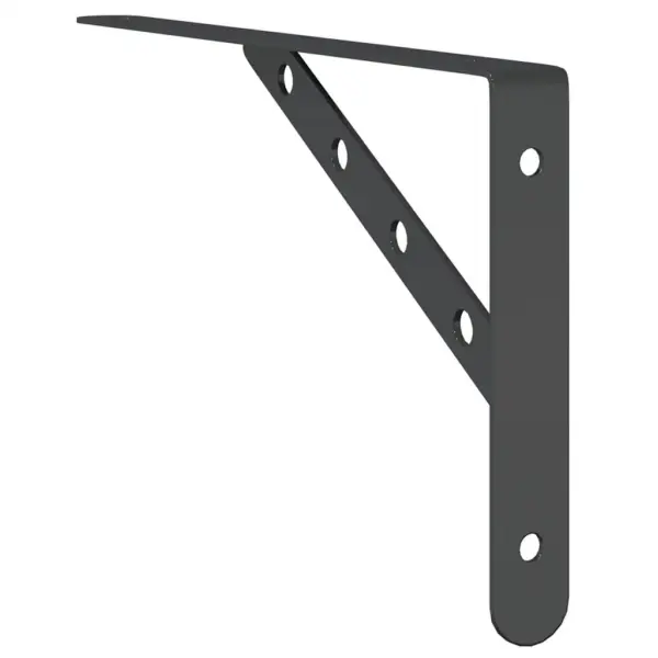 Mustad roostevabast terasest riiulikandurid, 4 tk, 30 x 2,5 x 15,5 cm, kandevõime 50 kg – 8