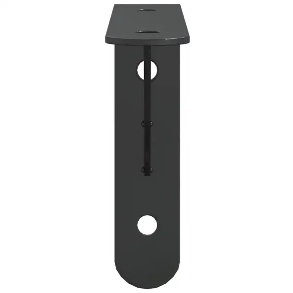 Riiulikandurid 4 tk, must roostevaba teras, 15 x 2,5 x 15 cm, 50 kg kandevõimega - 6