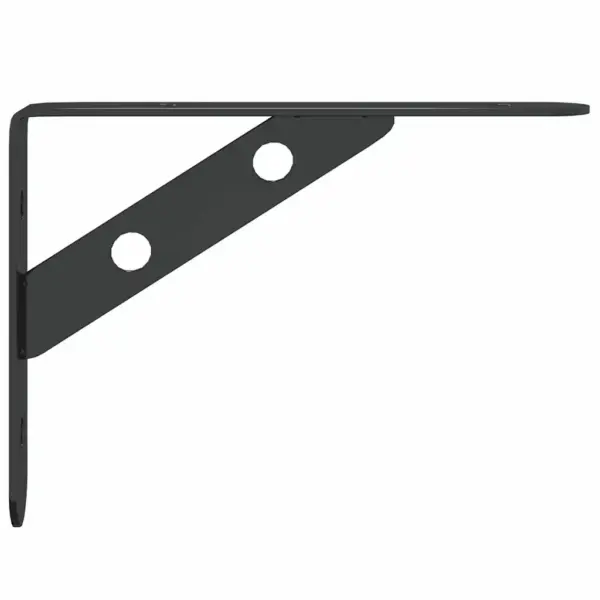 Riiulikandurid 4 tk, must roostevaba teras, 15 x 2,5 x 15 cm, 50 kg kandevõimega - 7