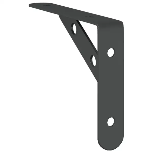 Riiulikandurid 4 tk, must roostevaba teras, 15 x 2,5 x 15 cm, 50 kg kandevõimega - 8