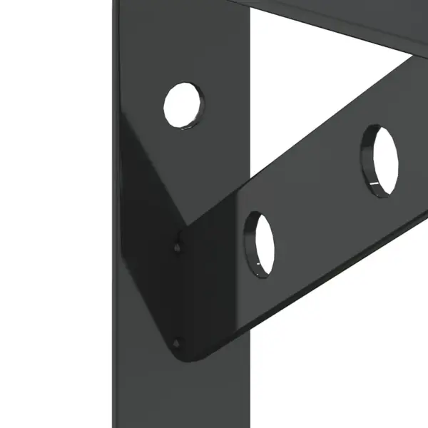 Riiulikandurid 4 tk, must roostevaba teras, 15 x 2,5 x 15 cm, 50 kg kandevõimega - 9