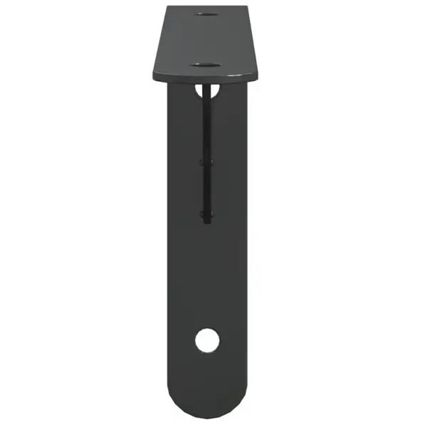 Mustad riiulikronsteinid 4 tk, roostevaba teras, 20 x 2,5 x 14 cm, kandevõime 50 kg – 6