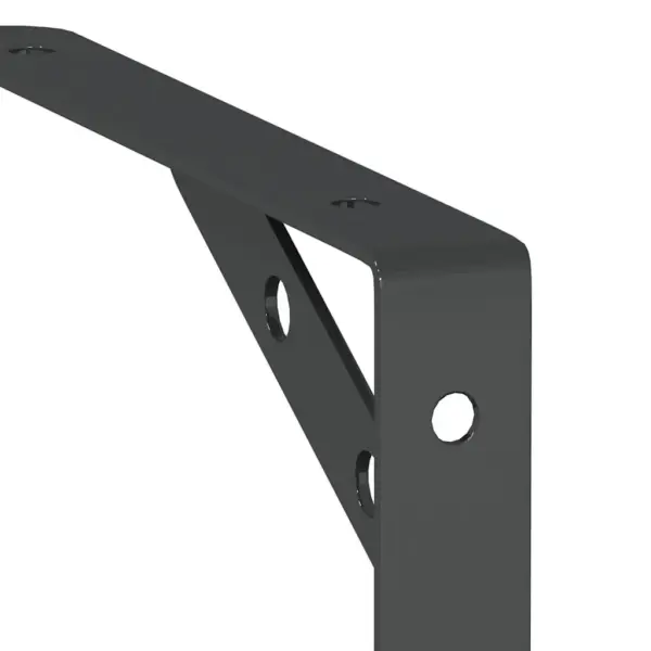 Mustad riiulikronsteinid 4 tk, roostevaba teras, 20 x 2,5 x 14 cm, kandevõime 50 kg – 10