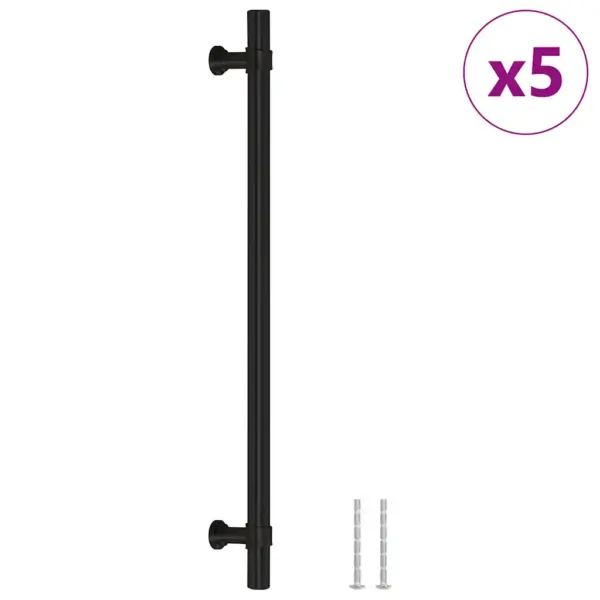 Mustad roostevabast terasest kapi- ja sahtlikäepidemed, 5 tk, ava vahe 224 mm, pikkus 288 mm – 2