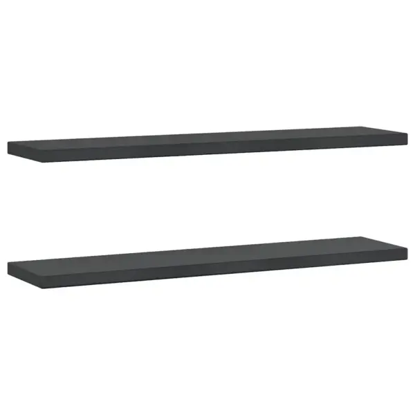 Seinariiulid 2 tk, musta kattega roostevabast terasest, 100 x 23,5 cm – 2