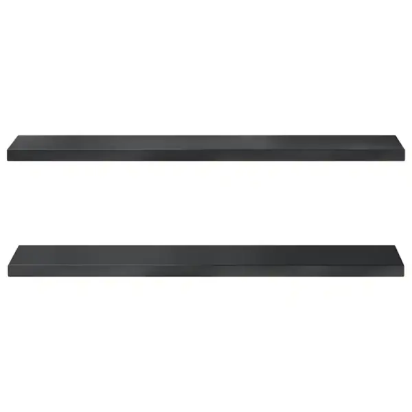 Seinariiulid 2 tk, musta kattega roostevabast terasest, 100 x 23,5 cm – 4