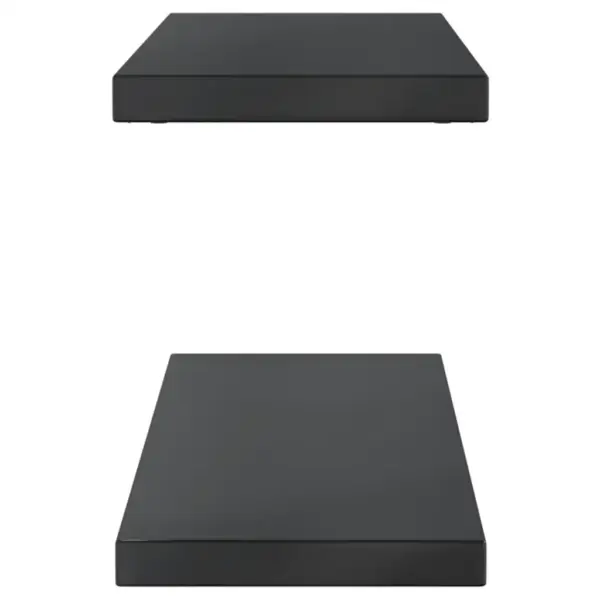Seinariiulid 2 tk, musta kattega roostevabast terasest, 100 x 23,5 cm – 5
