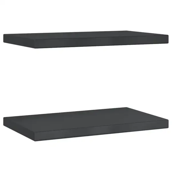 Seinariiulid 2 tk, must roostevaba teras, 50 x 30 cm – 2