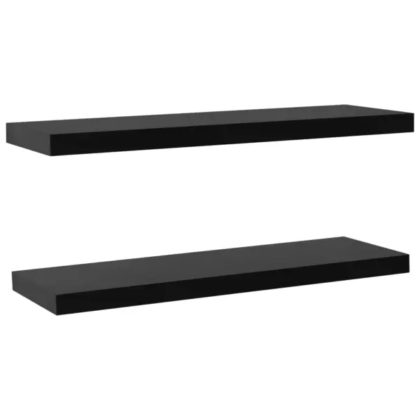 Mustad MDF seinariiulid, 2 tk, nähtamatu kinnitusega, 120 x 20 x 3,8 cm – 2