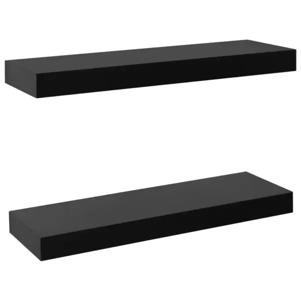 Mustad MDF seinariiulid nähtamatu kinnitusega, 2 tk, 40 x 20 x 3,8 cm – 2