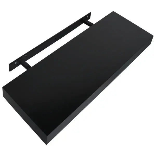 Mustad MDF seinariiulid nähtamatu kinnitusega, 2 tk, 40 x 20 x 3,8 cm – 4