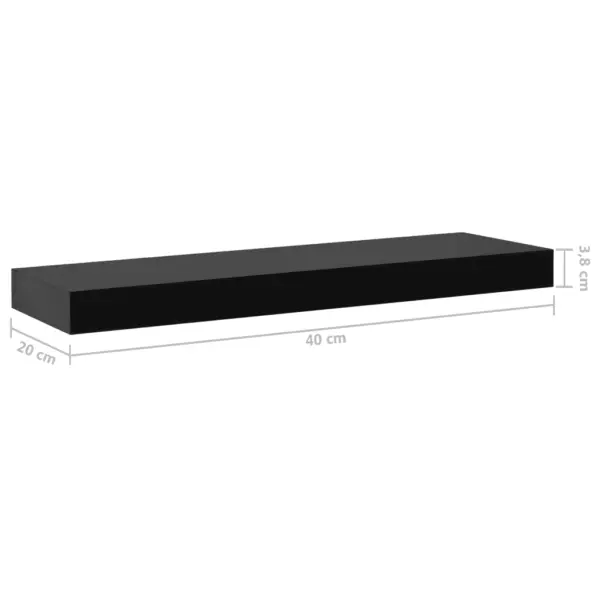 Mustad MDF seinariiulid nähtamatu kinnitusega, 2 tk, 40 x 20 x 3,8 cm – 6
