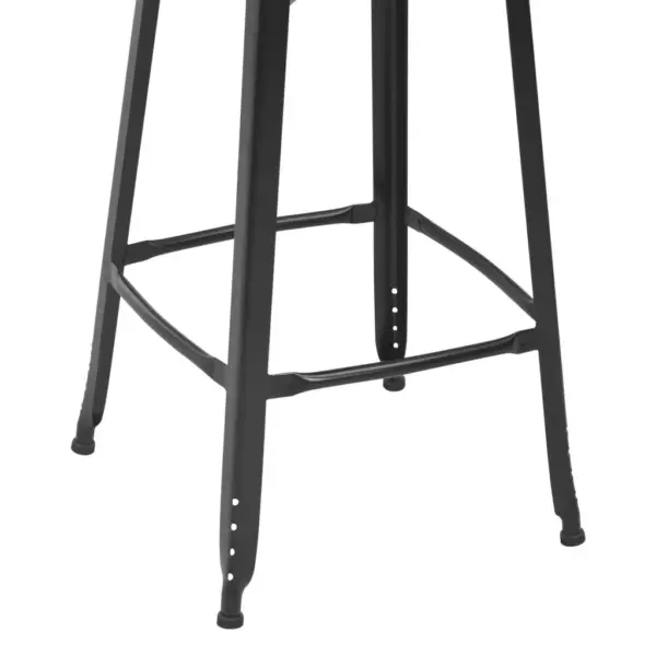Mustad terasest baaripukid, 2 tk, pulbervärvitud, 42 x 42 x 71 cm – 5