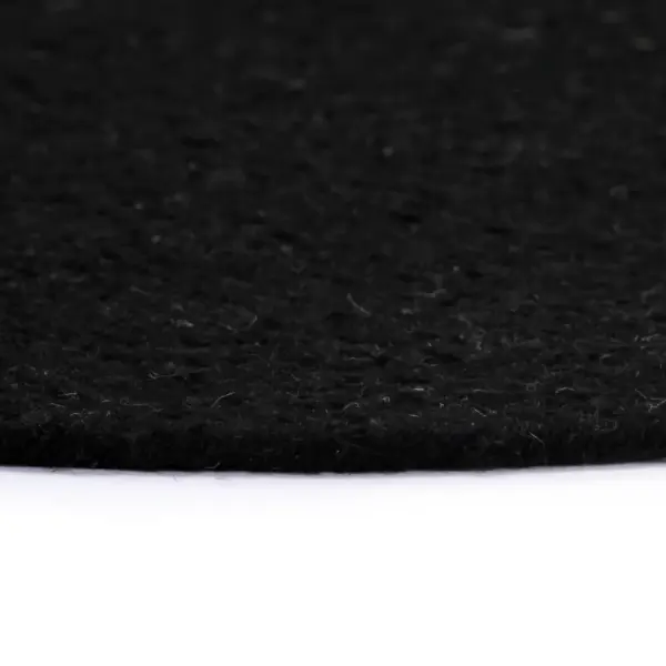 Käsitsi punutud ümmargused lauamatid, must puuvill, 6 tk, 38 cm – 4