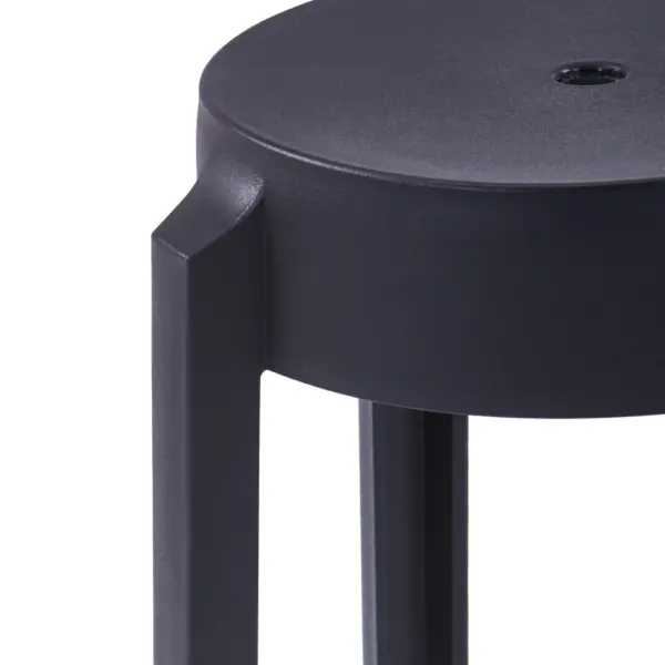 Virnastatavad plasttaburetid sise- ja välistingimustesse, 4 tk, mustad – 6
