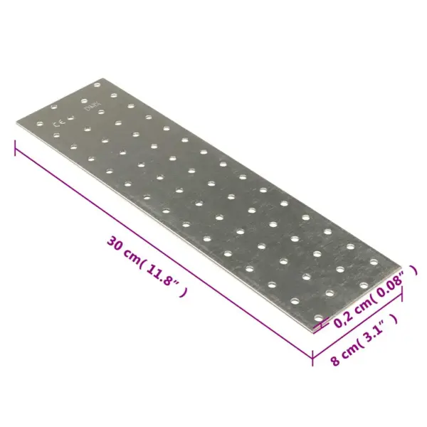 Naelutusplaadid puidukonstruktsioonidele, 20 tk, tsingitud teras, 300 x 80 x 2 mm – 6