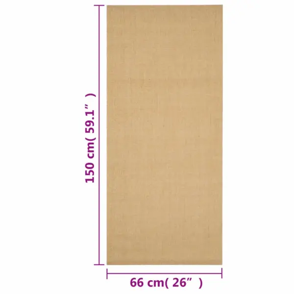 Naturaalne sisalist vaip libisemisvastase lateksalusega, 66 x 150 cm – 7