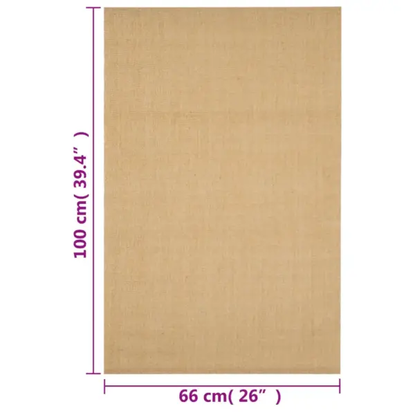 Naturaalne sisalvaip libisemisvastase alusega, 66 x 100 cm – 7