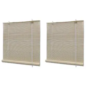 Naturaalsed bambusrulood akendele, bambus, 120 x 160 cm, 2 tk