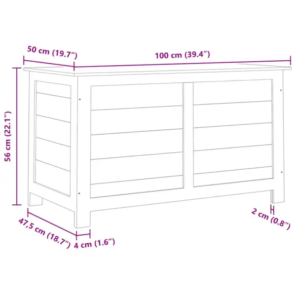Aia padjakast nulupuust, pruun, 100 x 50 x 56 cm – 8