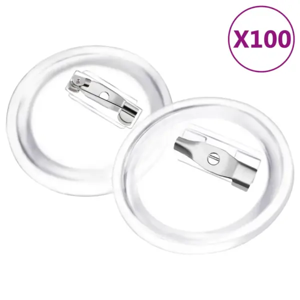 Läbipaistvad akrüülist nupumärgi toorikud, 25 mm, 100 komplekti – 2