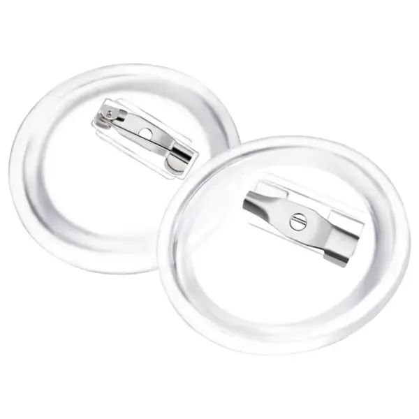 Läbipaistvad akrüülist nupumärgi toorikud, 25 mm, 100 komplekti – 3