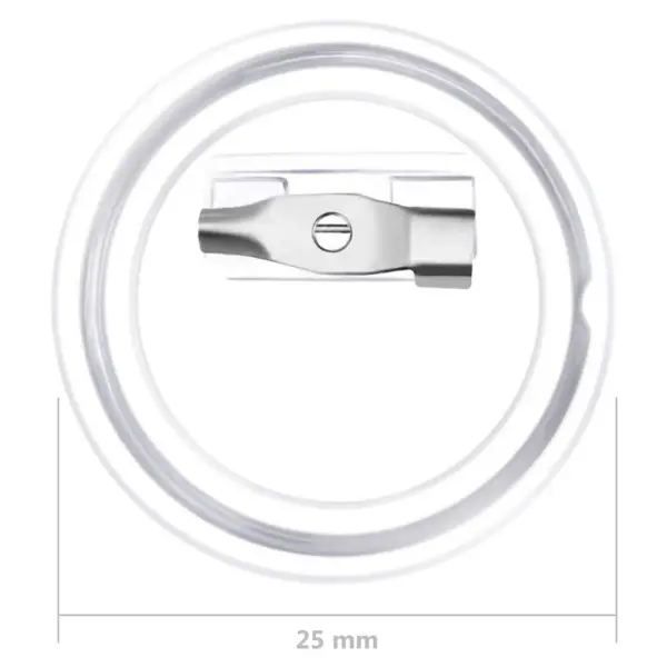 Läbipaistvad akrüülist nupumärgi toorikud, 25 mm, 100 komplekti – 8