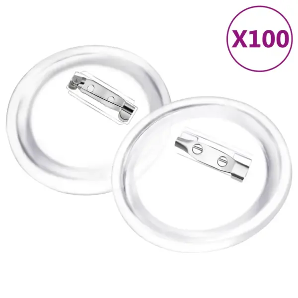 Läbipaistev akrüülist nupumärkide komplekt, 100 tk, 58 mm – 2