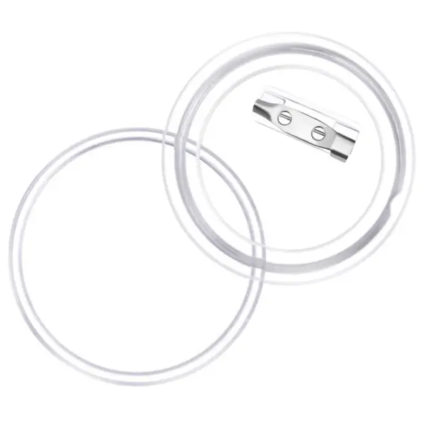 Läbipaistev akrüülist nupumärkide komplekt, 100 tk, 58 mm – 7