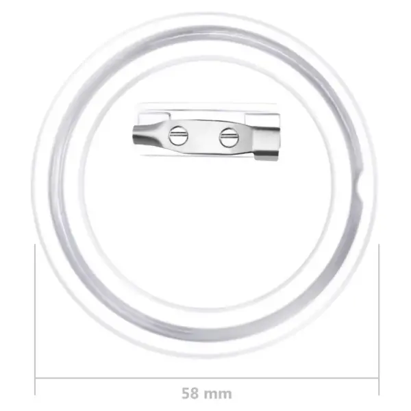 Läbipaistev akrüülist nupumärkide komplekt, 100 tk, 58 mm – 8