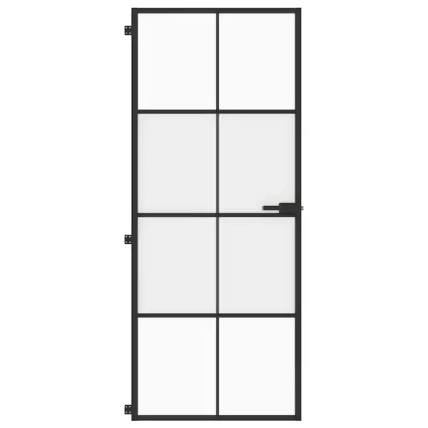 Õhuke klaasist siseuks musta alumiiniumraamiga, 83 x 201,5 cm – 3