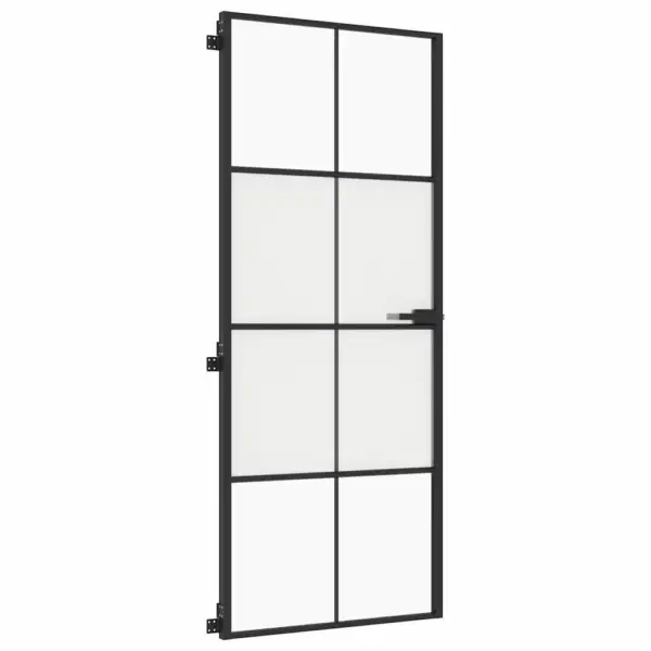 Õhuke klaasist siseuks musta alumiiniumraamiga, 83 x 201,5 cm – 5