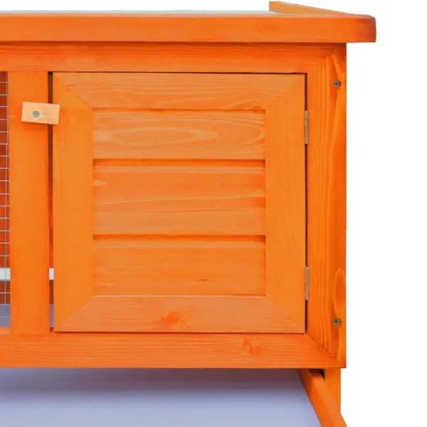 Õueküülikupuur 1-korruseline, männipuidust, pruun, 90 x 45 x 65,5 cm – 4