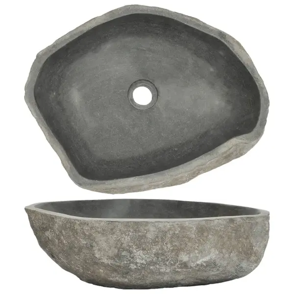 Ovaalne jõekivist valamu, tumehall, 45–53 x 34–41 cm - 2