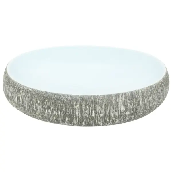 Tööpinnale paigaldatav ovaalne keraamiline valamu, hall-sinine, 59 x 40 x 15 cm – 4