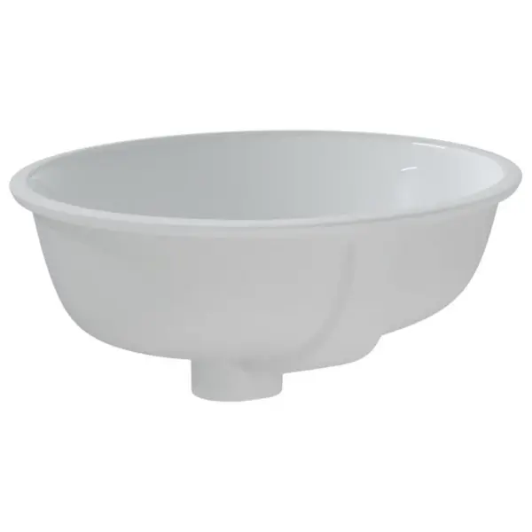 Ovaalne valge keraamiline vannitoa valamu, kapialune, 38,5 x 33,5 x 19 cm – 5