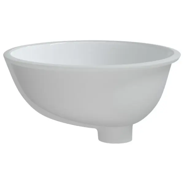 Ovaalne valge keraamiline vannitoa valamu, kapialune, 38,5 x 33,5 x 19 cm – 6
