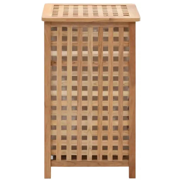Naturaalset tooni pähklipuidust ja vineerist pesukast eemaldatava sisekotiga, 39 x 39 x 65 cm – 3