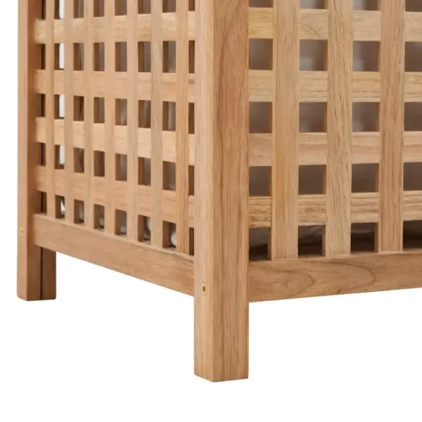 Naturaalset tooni pähklipuidust ja vineerist pesukast eemaldatava sisekotiga, 39 x 39 x 65 cm – 6