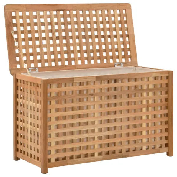 Võrekujundusega pesukast eemaldatava kotiga, pähklipuit ja vineer, 77,5 x 37,5 x 46,5 cm – 2
