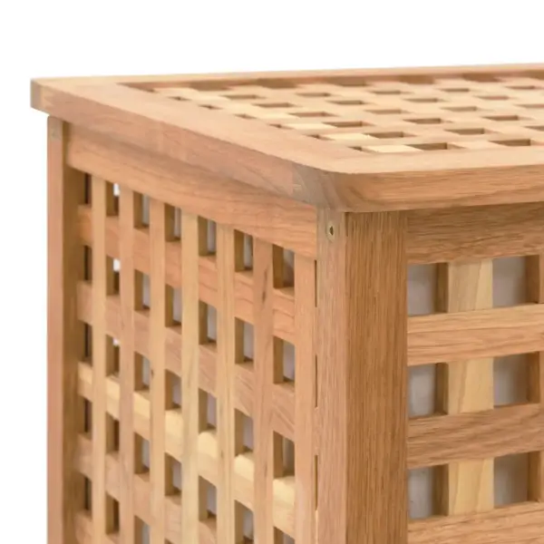 Võrekujundusega pesukast eemaldatava kotiga, pähklipuit ja vineer, 77,5 x 37,5 x 46,5 cm – 6