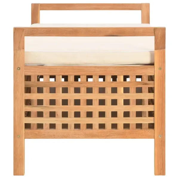 Hoiupink istmepadja ja võreseintega, tugev pähklipuit, naturaalne, 93 x 49 x 49 cm – 3