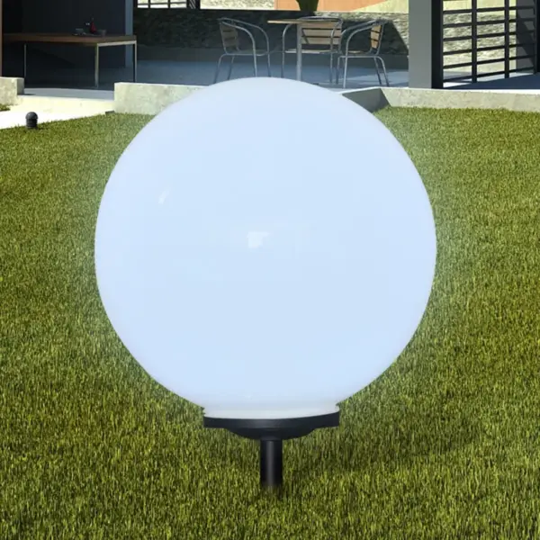 Päikesepatareiga LED aiateevalgustid valguspall 50 cm, 2 tk, vaiaga – 3